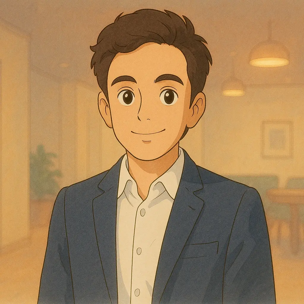 gibli-style-of-Hitesh-Kumar-smiling-to-front